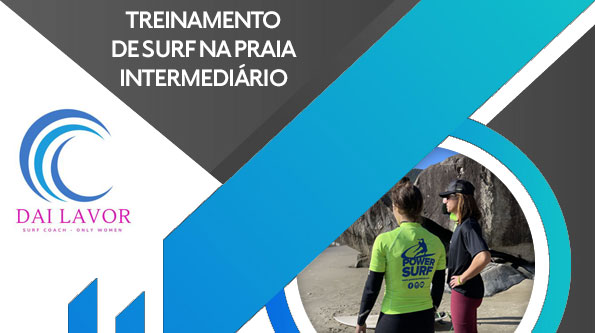 Treinamento de surf na praia - Intermediário